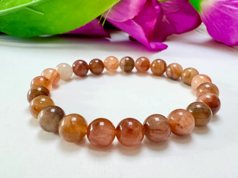 Agnitite Fire  Stone Genuine Bracelet 8 MM Stretch Bracelet
