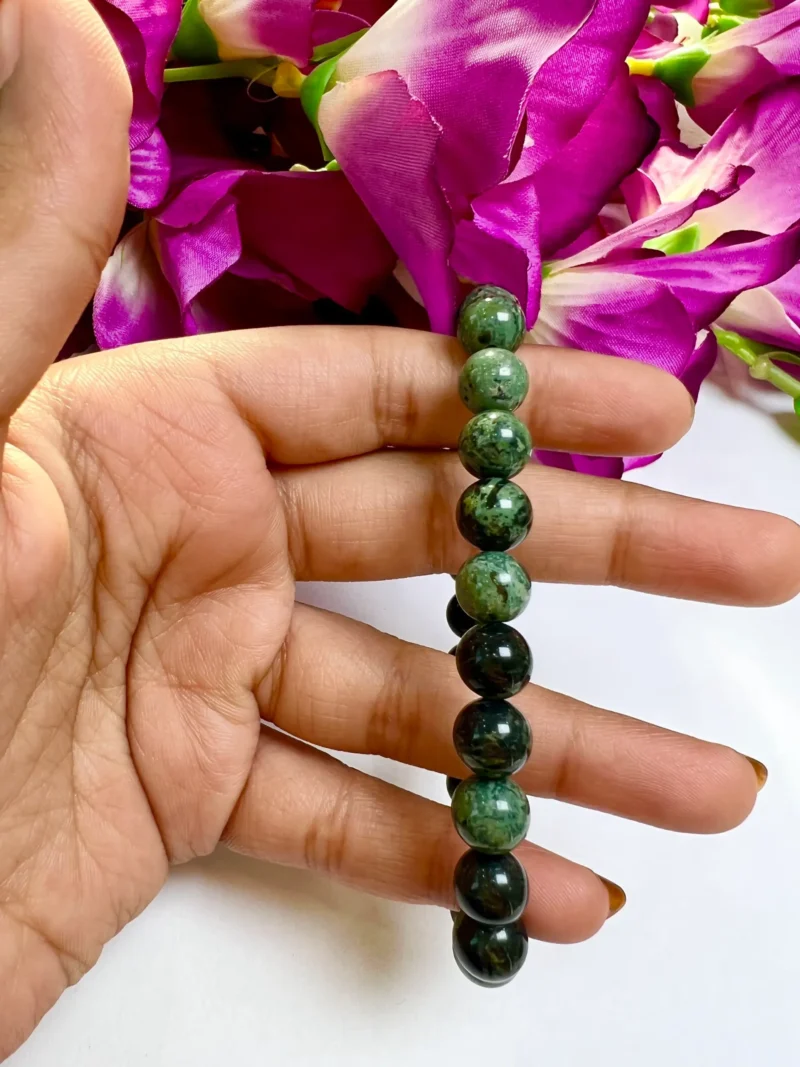 Kambaba Jasper Stone Round Beaded Bracelet 8 MM Stretch Bracelet - Image 3