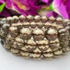 10 MM Himalaya Smoky Quartz Stone Faceted Round Cutting Round Beaded Bracelet Grade AAAAA+++++ Quality Stretch Bracelet