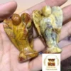 Crazy Lace Agate Stone 2 inch free standing guardian angel crystal Reiki energy blessed handcarved Pocket Angel Angelic connection