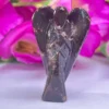 2" Garnet Stone free standing guardian angel crystal Reiki energy blessed hand carved Pocket Angel Angelic connection