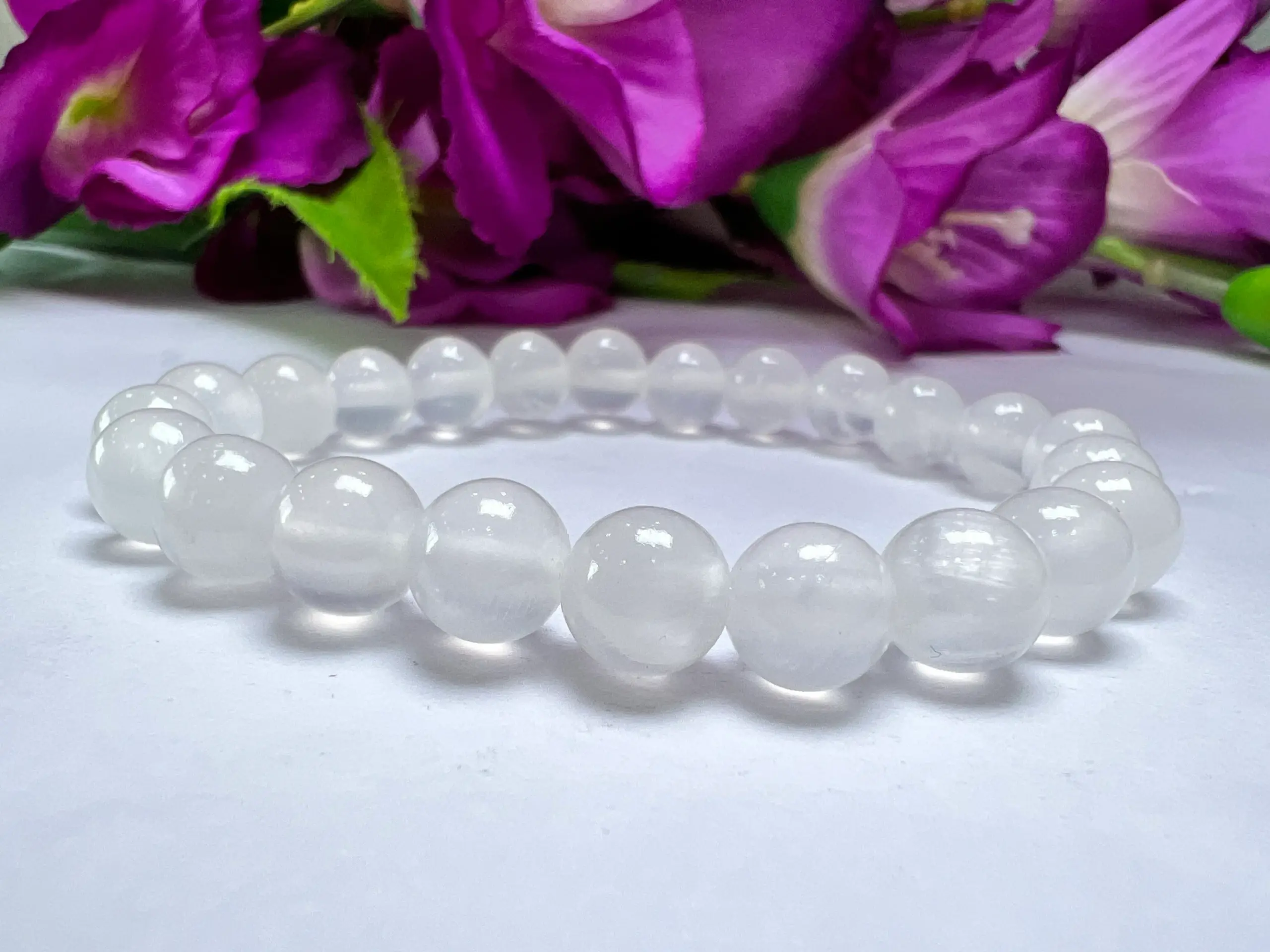 Rare Girasol Opal Stone Round Beaded Bracelet 8 MM Stretch Bracelet - Image 2