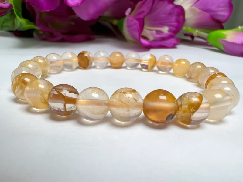 SOLAR PLEXUS CHAKRA Pyrite ,Yellow Calcite, Yellow Danburite Gemstone bracelet Set 8 mm Pack Align, Open, Balance, Meditation, Gift for All - Image 4