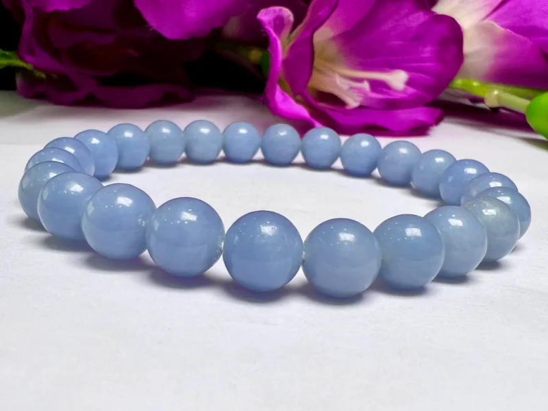 Green Aventurine Stone All Chakras Rectangle Beaded Bracelet 25 MM Stretch Bracelet  Size 25 mm - Image 3