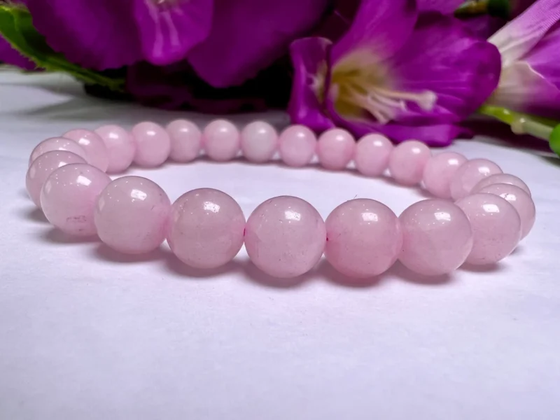 HEART CHAKRA Rhodonite , Unakite, Rose Quartz Gemstone bracelet Set 8 mm Pack Align, Open, Balance, Meditation, Gift for All - Image 3