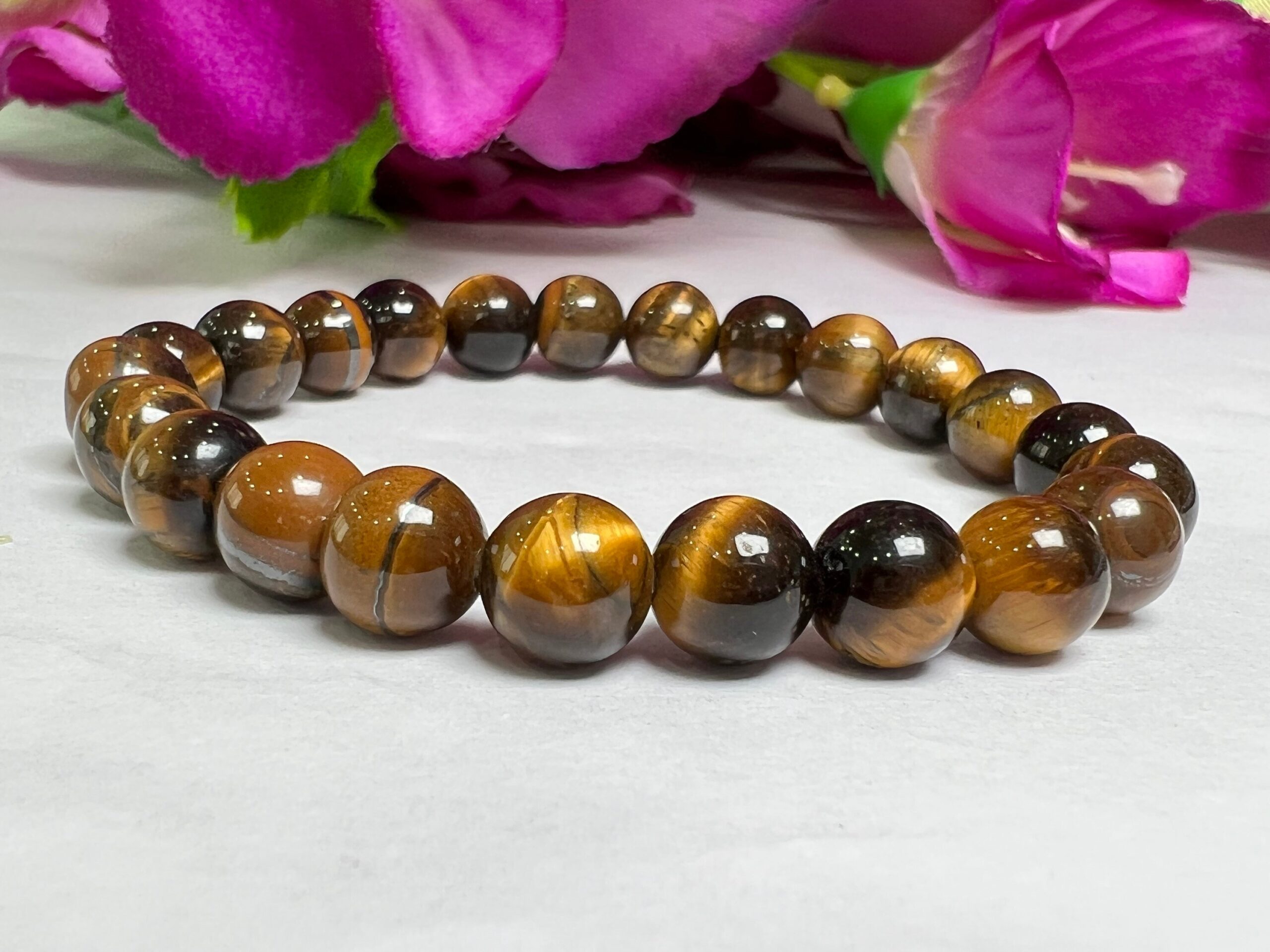 GEMINI Bracelet Tiger Eye , Hematite , Howlite Pack Zodiac Horoscope Astrology May June Birthday Set 7.5 inch 8mm - Image 4