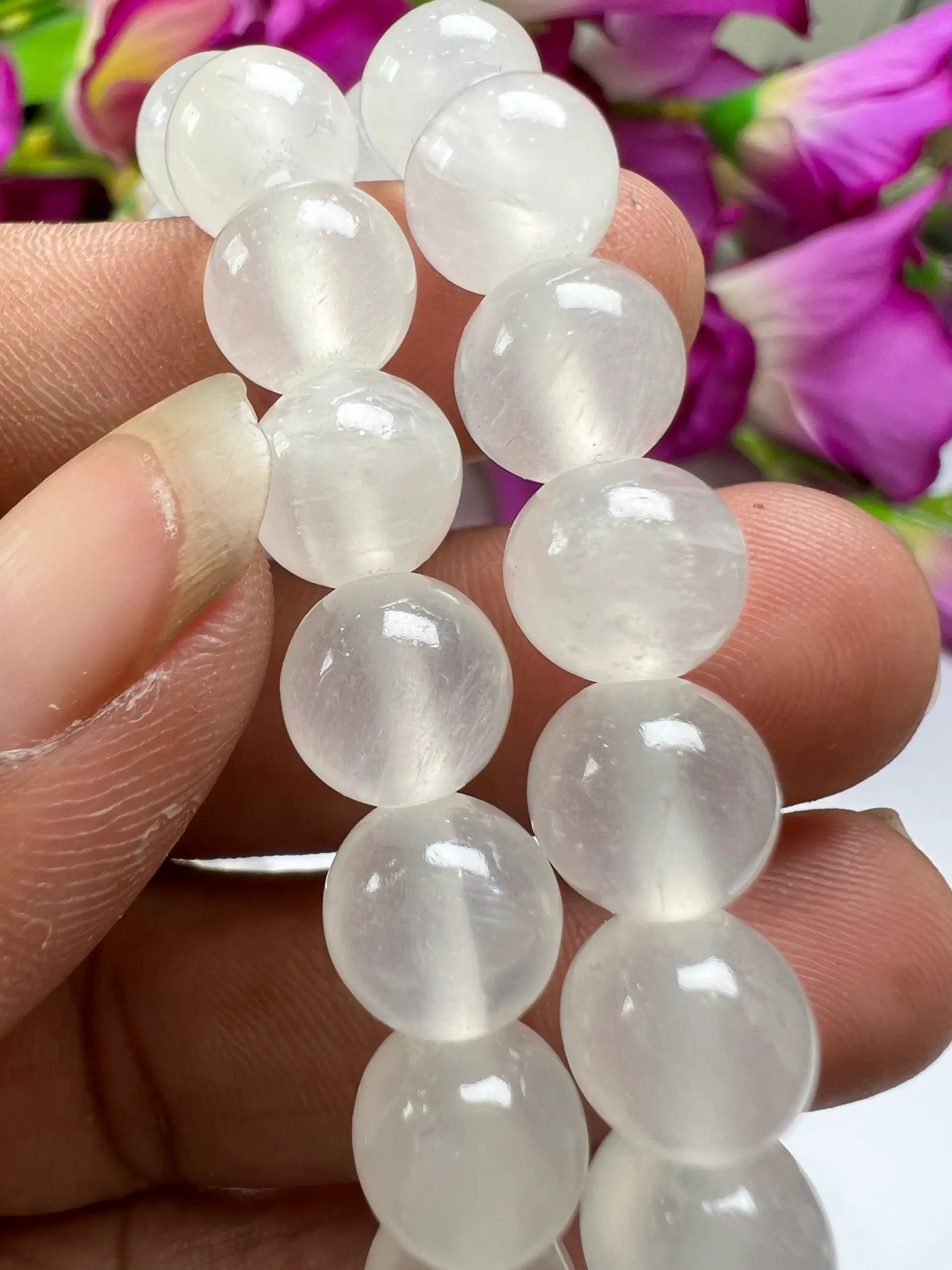 Rare Girasol Opal Stone Round Beaded Bracelet 8 MM Stretch Bracelet - Image 5