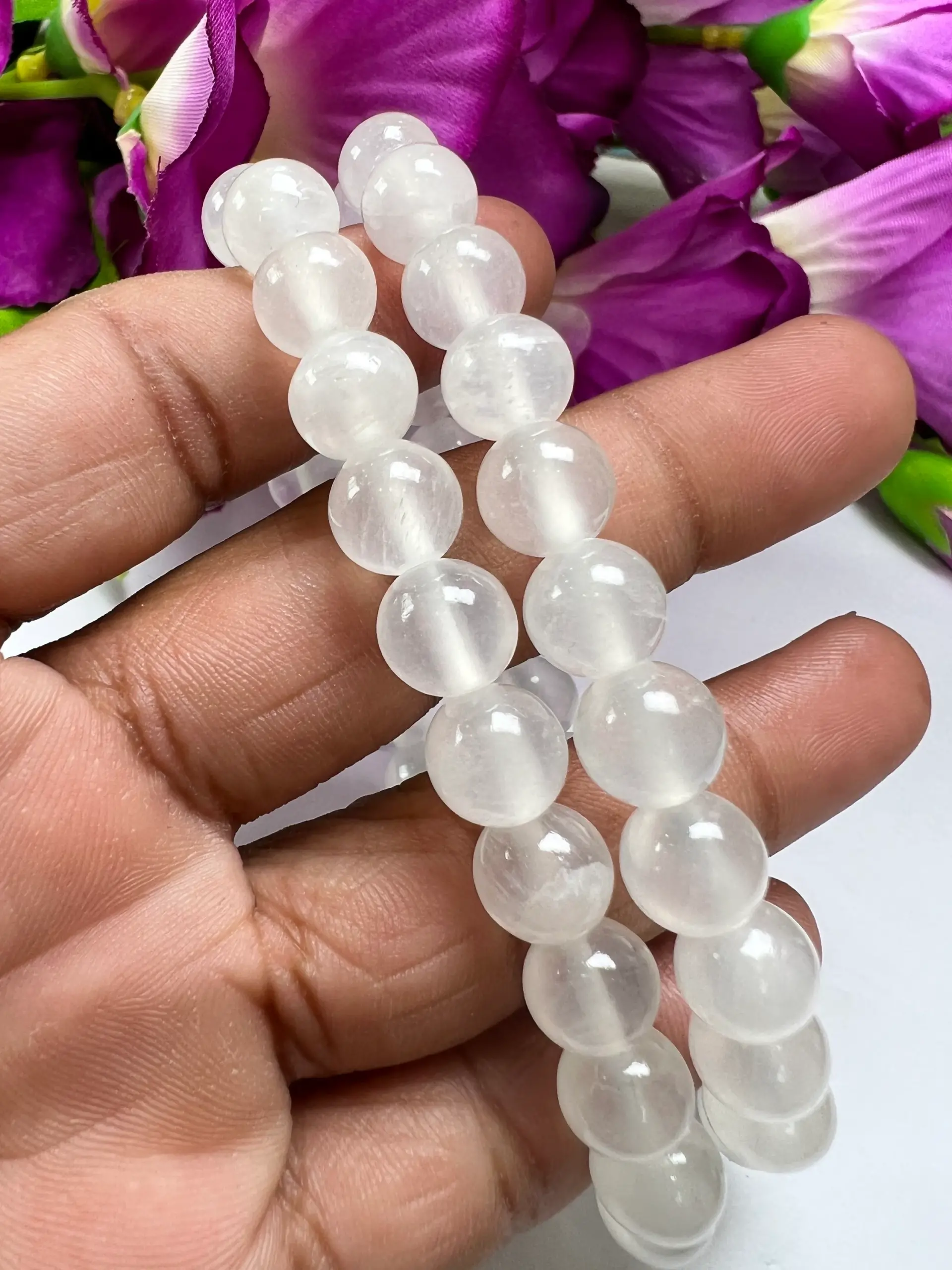 Rare Girasol Opal Stone Round Beaded Bracelet 8 MM Stretch Bracelet - Image 6