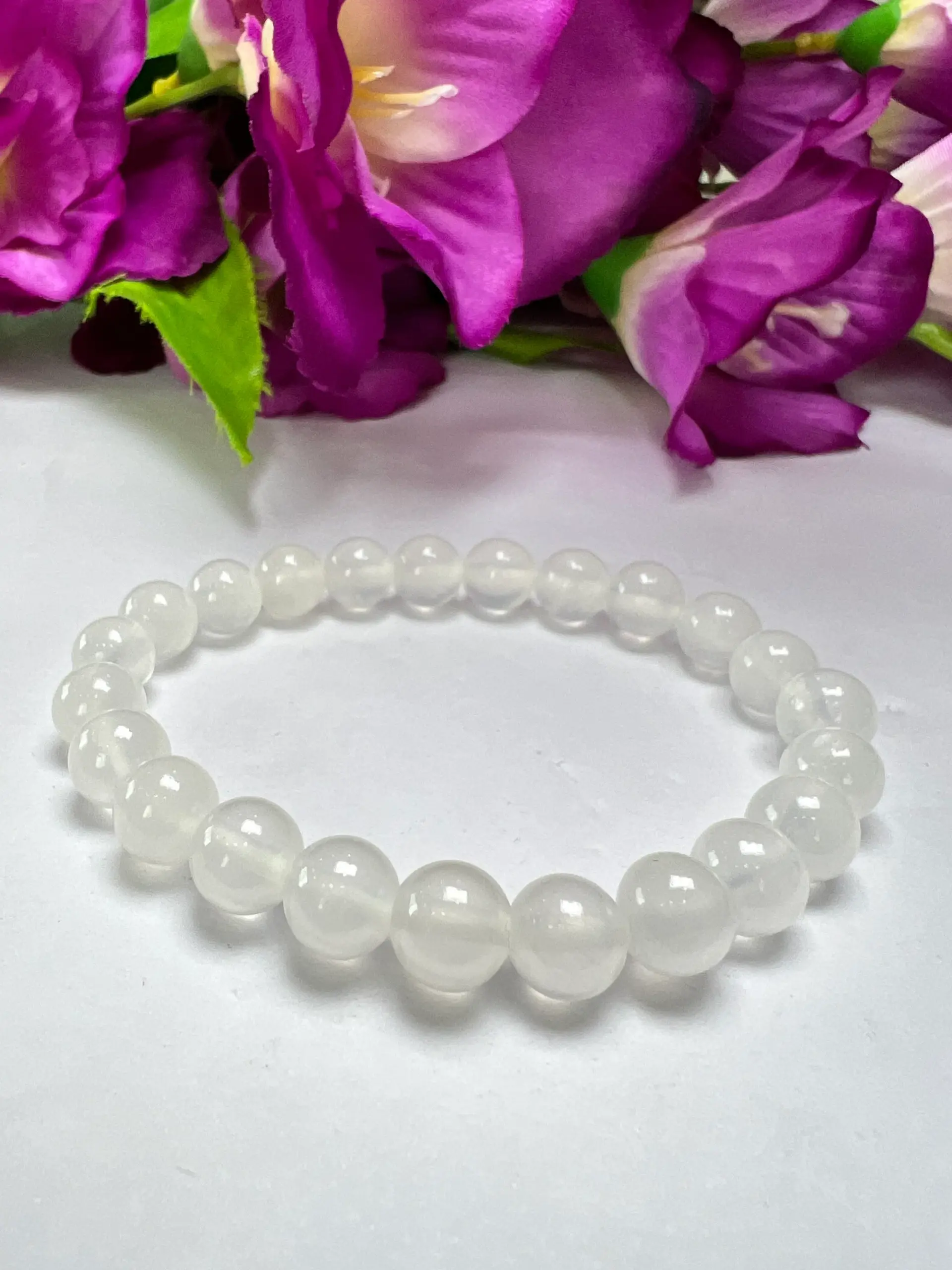 Rare Girasol Opal Stone Round Beaded Bracelet 8 MM Stretch Bracelet - Image 7