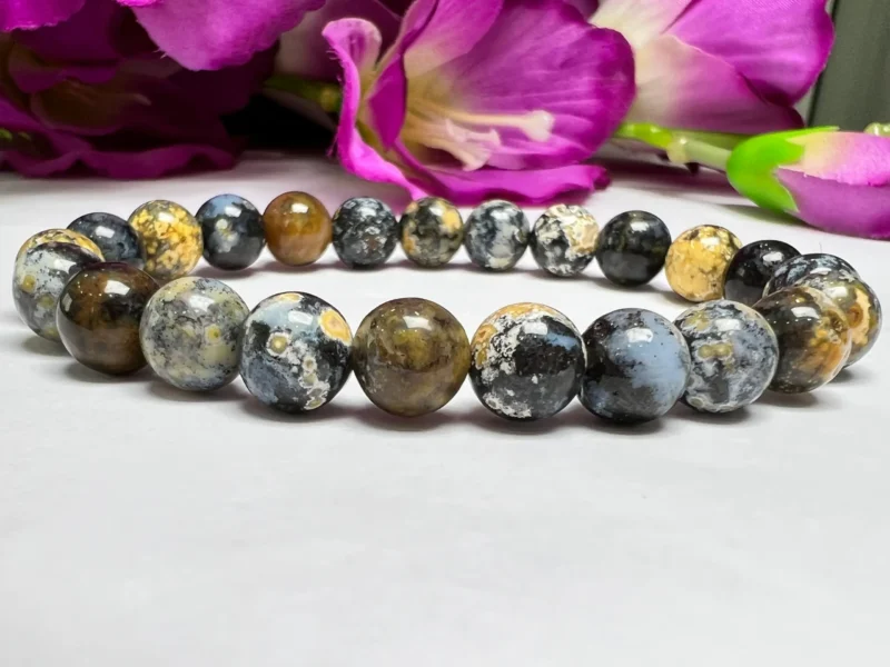 Green Aventurine Stone All Chakras Rectangle Beaded Bracelet 25 MM Stretch Bracelet  Size 25 mm - Image 6
