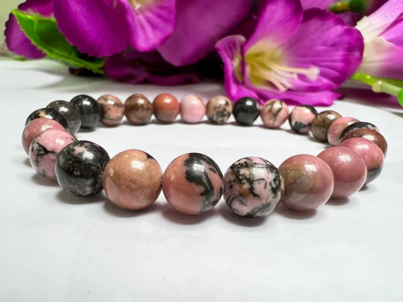 HEART CHAKRA Rhodonite , Unakite, Rose Quartz Gemstone bracelet Set 8 mm Pack Align, Open, Balance, Meditation, Gift for All - Image 6