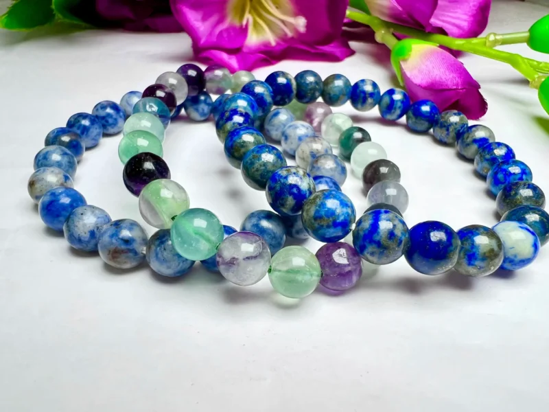 VIRGO Bracelet Lapis Lazuli, Sodalite , Flourite Pack Zodiac Horoscope Astrology August September Birthday Set 7.5 inch 8mm - Image 7