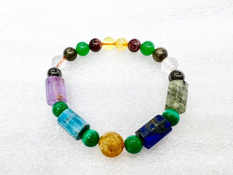 Wealth Prosperity Money Maker Stone Bracelet 8MM Round Bead Stretch Bracelet - Image 4