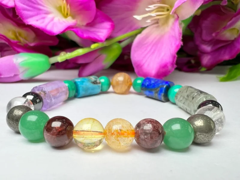 Wealth Prosperity Money Maker Stone Bracelet 8MM Round Bead Stretch Bracelet - Image 7