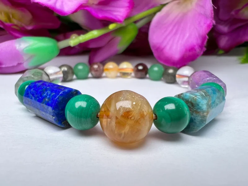 Wealth Prosperity Money Maker Stone Bracelet 8MM Round Bead Stretch Bracelet - Image 8