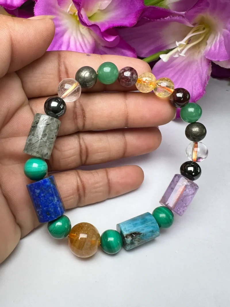 Wealth Prosperity Money Maker Stone Bracelet 8MM Round Bead Stretch Bracelet - Image 11