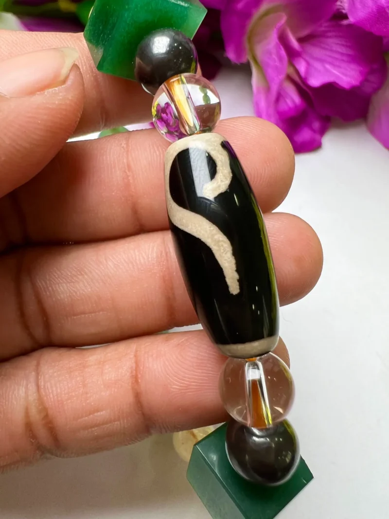 Money Hook Dzi Beads Stone Bracelet For Fast Money Wealth Maker Green  ,Citrine ,Himalaya Crystal ,Magnetite, Green Aventurine - Image 3