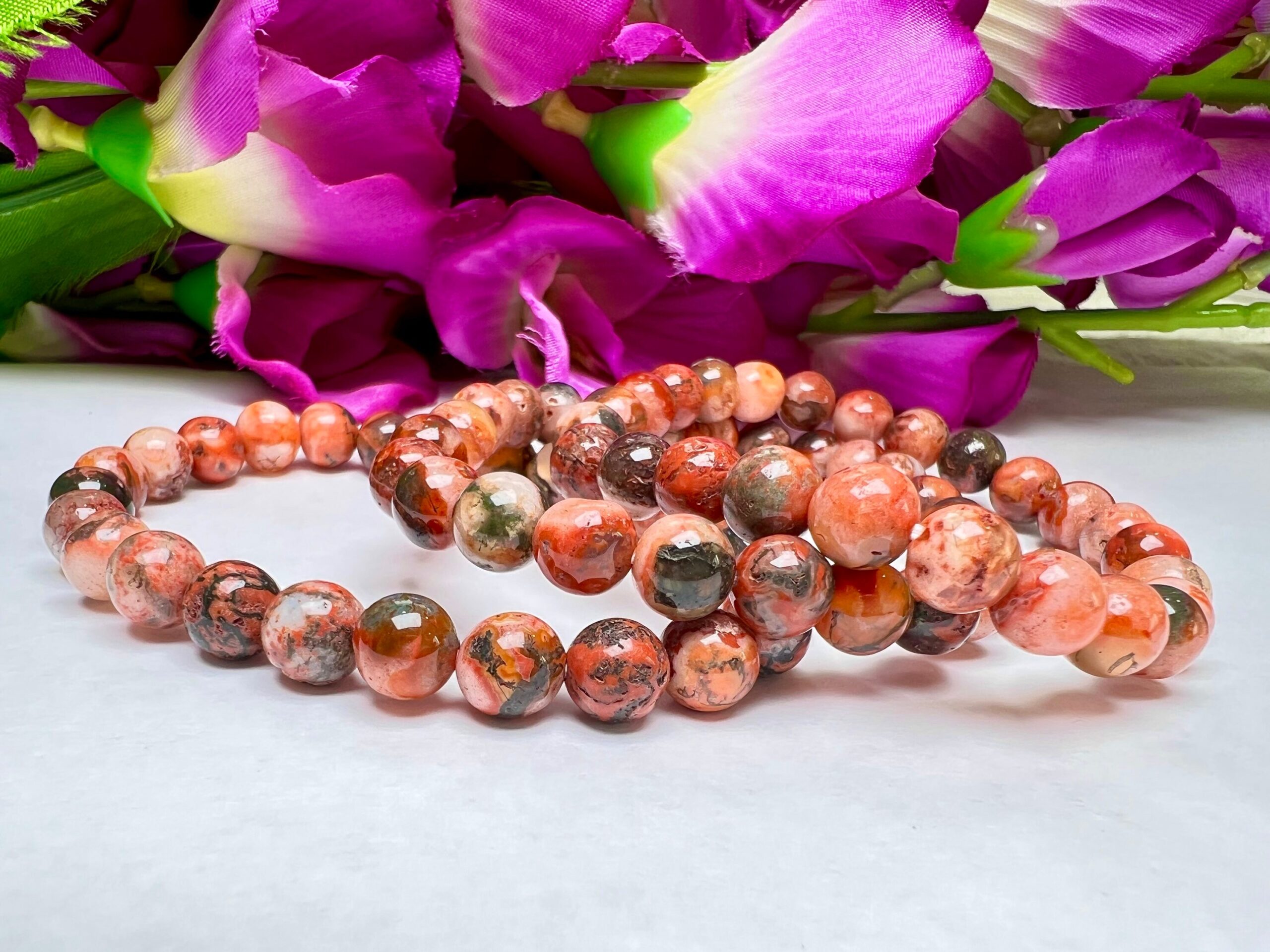 Rosophia Azeztulite 'Stone Of Heart' Bracelet 8 MM Stretch Bracelet - Image 3