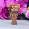 Aragonite  Stone 2 inch free standing guardian angel crystal Reiki energy blessed handcarved Pocket Angel Angelic connection