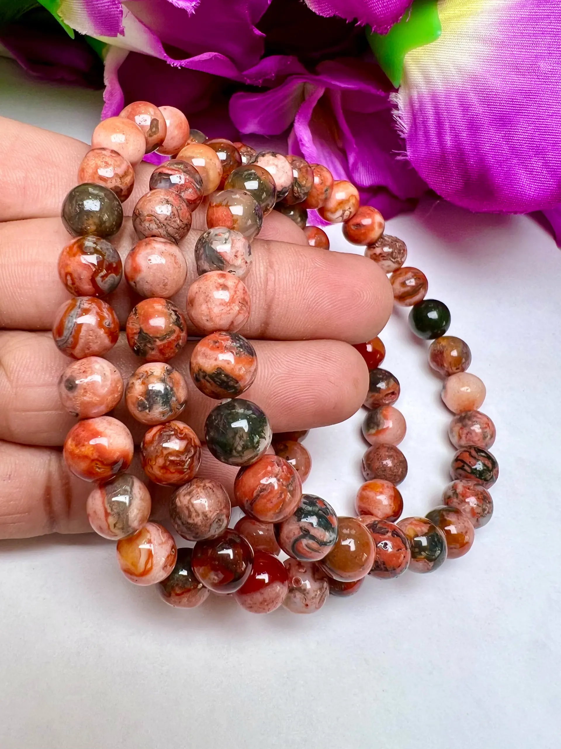 Rosophia Azeztulite 'Stone Of Heart' Bracelet 8 MM Stretch Bracelet - Image 5