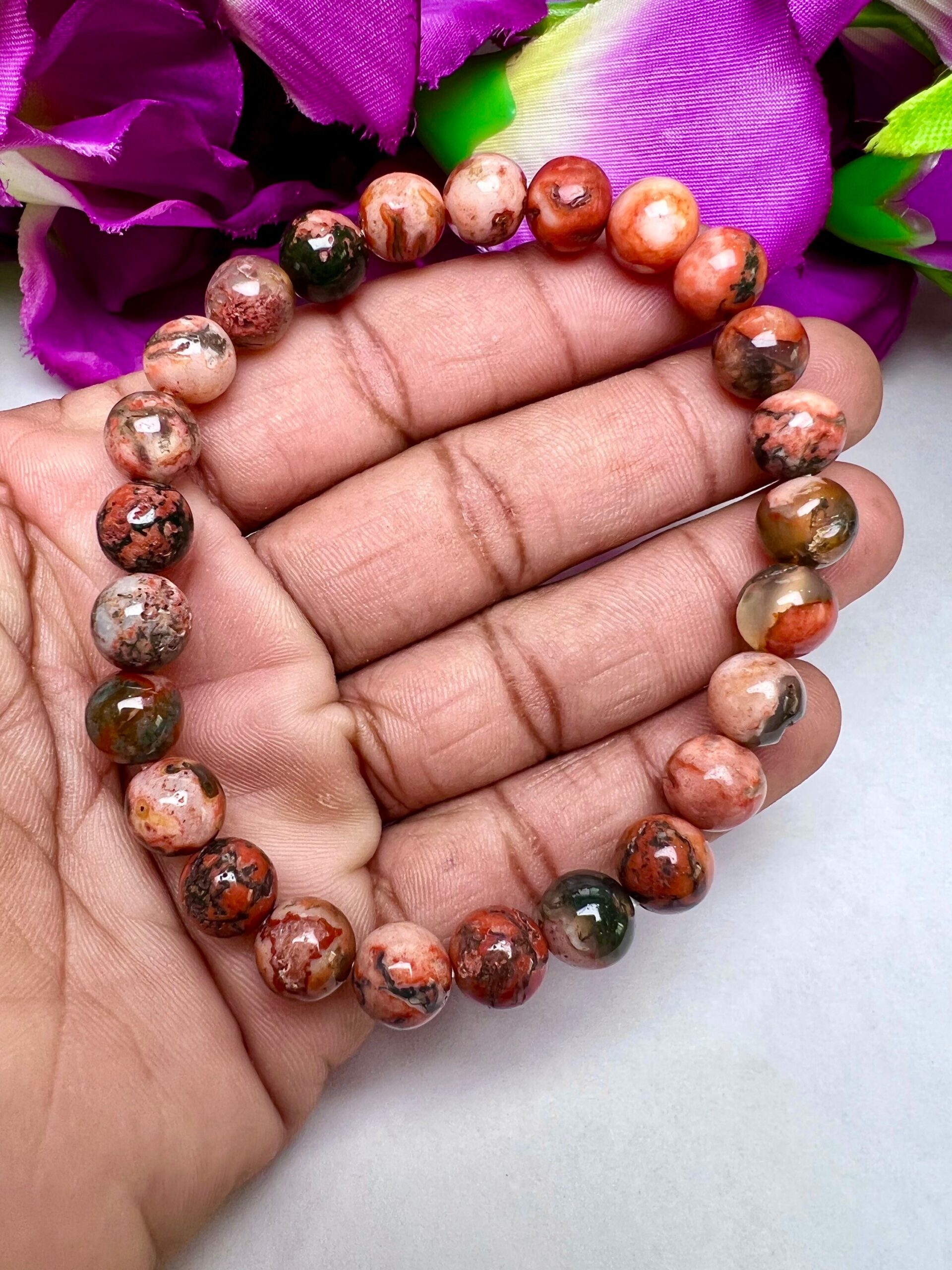 Rosophia Azeztulite 'Stone Of Heart' Bracelet 8 MM Stretch Bracelet - Image 6