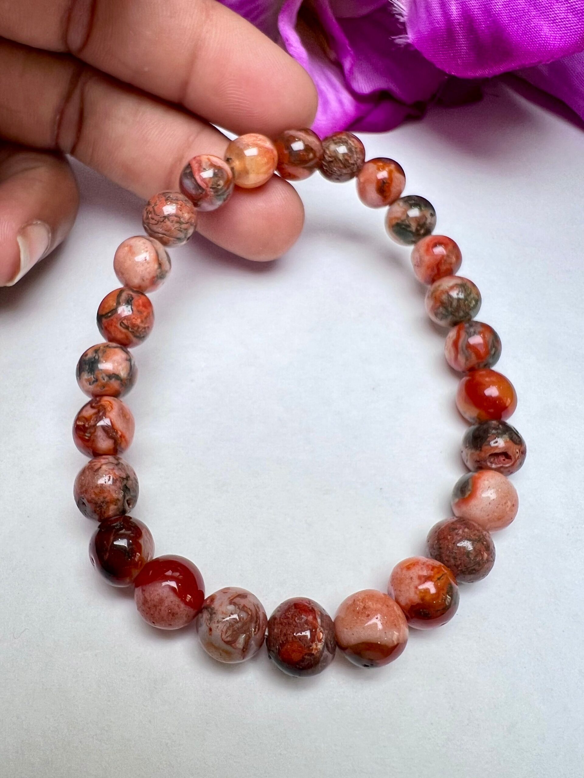 Rosophia Azeztulite 'Stone Of Heart' Bracelet 8 MM Stretch Bracelet - Image 7