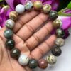 Ocean Jasper Round Beaded Bracelet 12 MM Stretch Bracelet