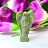 Atlantisite Stichtite Stone 2 inch free standing guardian angel crystal Reiki energy blessed Handcarved Pocket Angel Angelic connection