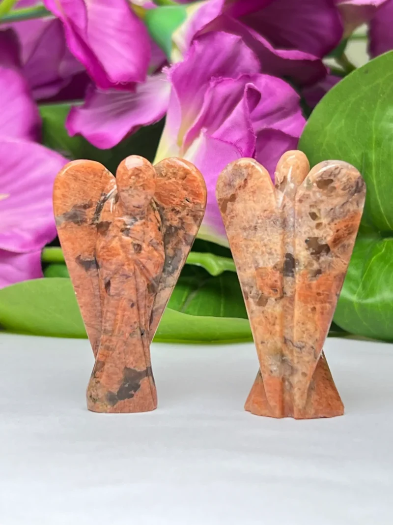Rosophia  Stone 2 inch free standing guardian angel crystal Reiki energy blessed handcarved Pocket Angel Angelic connection - Image 11