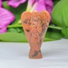 Rosophia  Stone 2 inch free standing guardian angel crystal Reiki energy blessed handcarved Pocket Angel Angelic connection