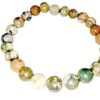 Rhyolite Stone Round Beaded Bracelet 8 MM Stretch Bracelet