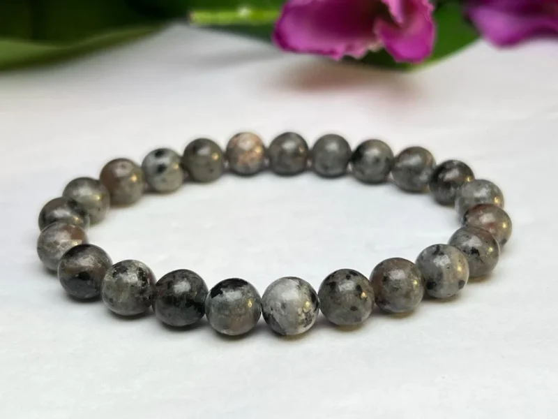 Yooperlite Stone Round Beaded Bracelet 8 MM Stretch Bracelet - Image 5