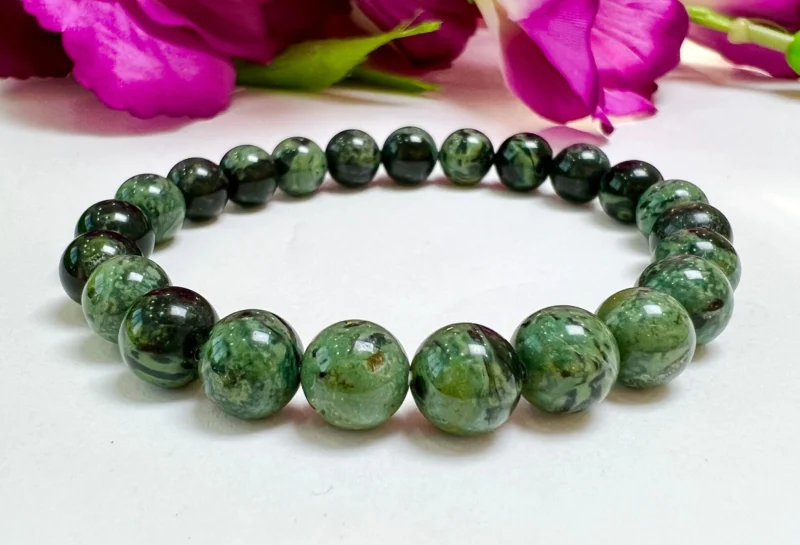 Kambaba Jasper Stone Round Beaded Bracelet 8 MM Stretch Bracelet