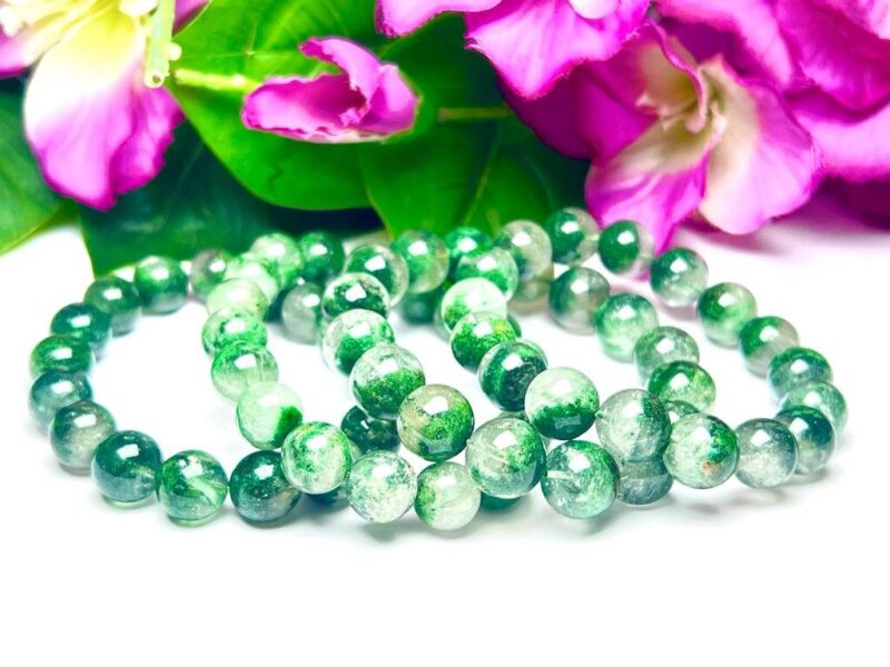 12mm High Quality Natural Genuine Green Phantom Quartz Beads Bracelet, Healing Bracelet, Gift for Men & Woman - Image 5