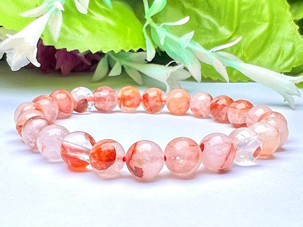 Himalaya Pink Samadhi Quartz Stone Bracelet
