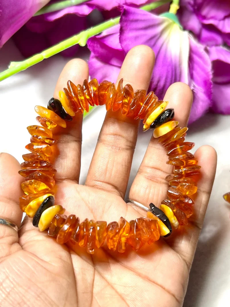 Copal Stone Unshaped 12 MM Stretch Bracelet - Image 2