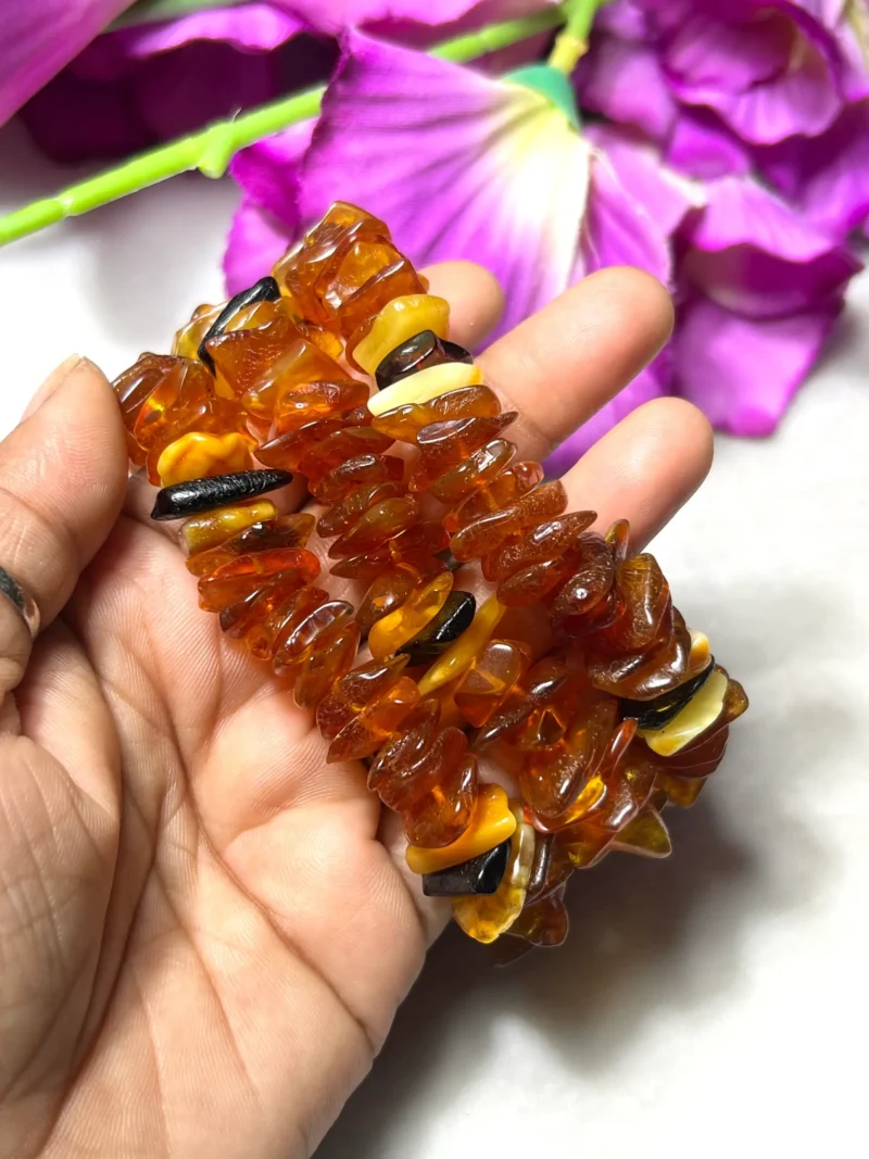 Copal Stone Unshaped 12 MM Stretch Bracelet - Image 3