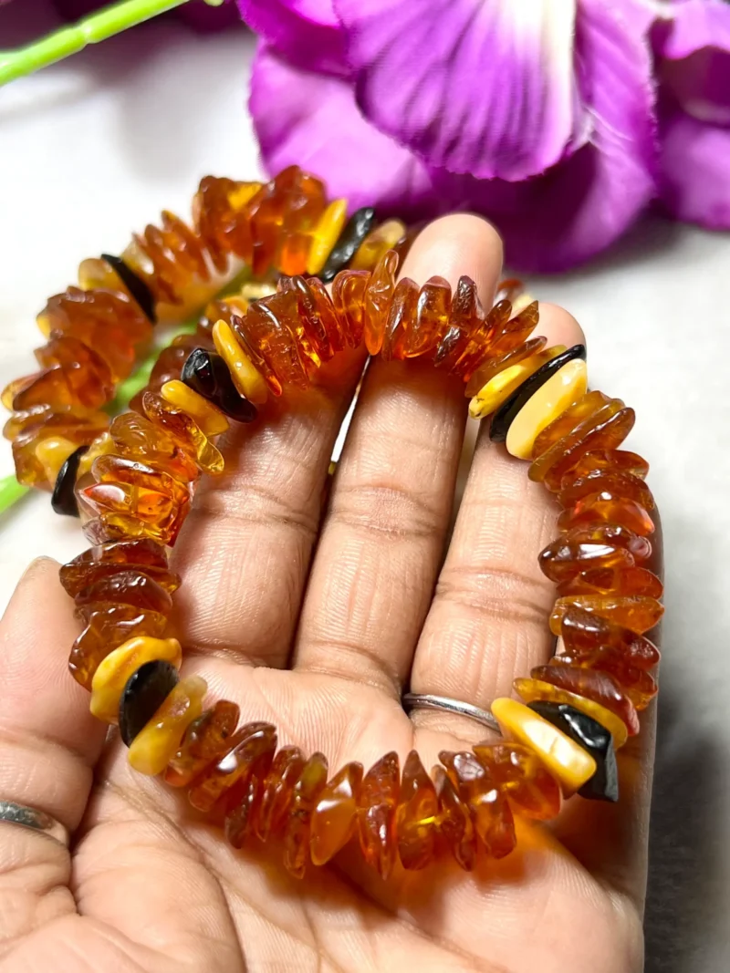 Copal Stone Unshaped 12 MM Stretch Bracelet - Image 6