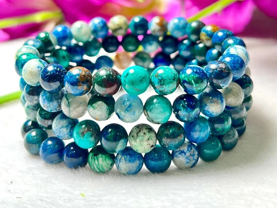 Shuttuckite Crystal Stone Round Beaded Bracelet 8 MM Stretch Bracelet