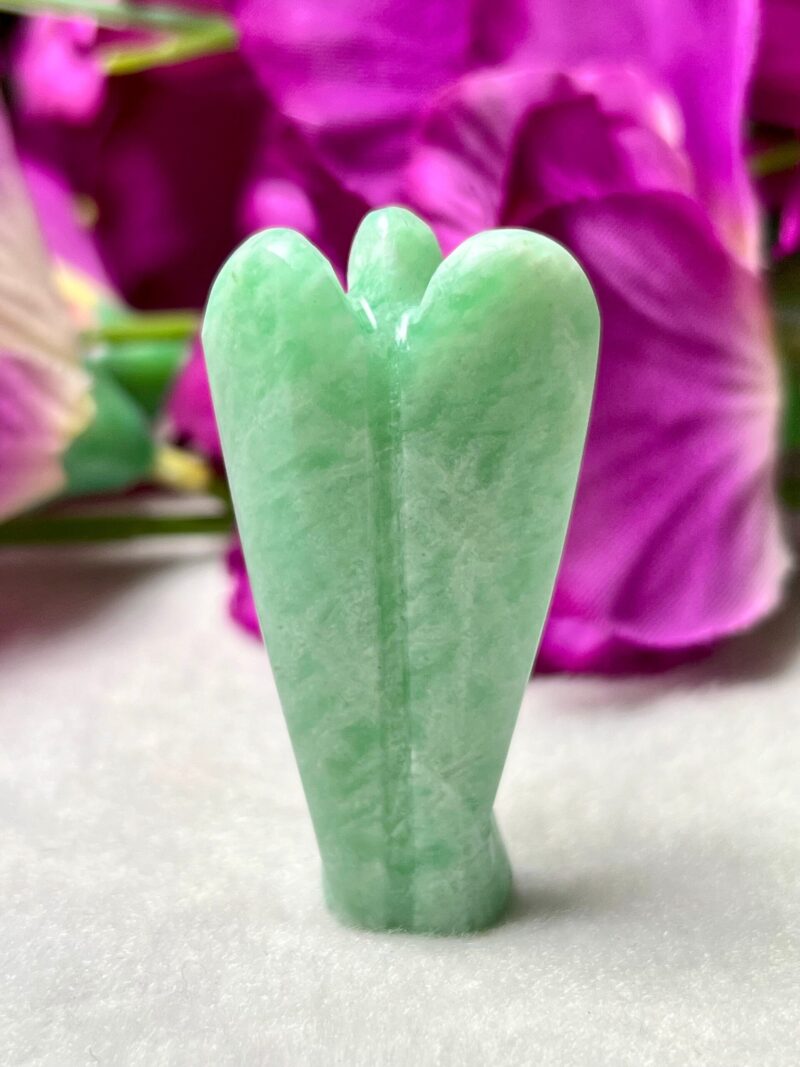 Amazonite 2 inch free standing guardian angel crystal Reiki energy blessed hand carved Pocket Angel for angelic connection - Image 6