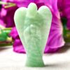 Amazonite 2 inch free standing guardian angel crystal Reiki energy blessed hand carved Pocket Angel for angelic connection
