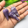 Lepidolite Faceted Cone Pendulum Gemstone Dowsing Pendulum Chain Attached Reiki Crystal Healing