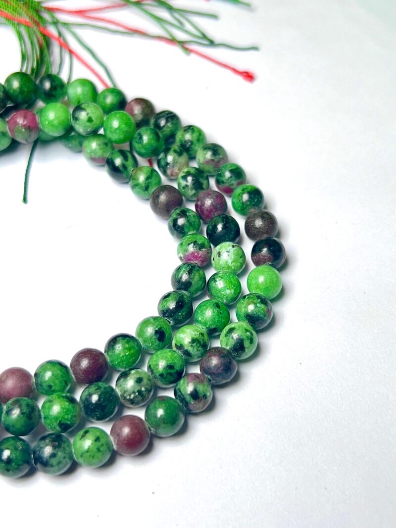 African Ruby Zoisite Gemstone (108+1) Round Beads 6 MM ,8 MM Japamala ,Prayer Divine Yoga Meditation Mala, Rosary Mala, Healing Mala, Necklace - Image 8