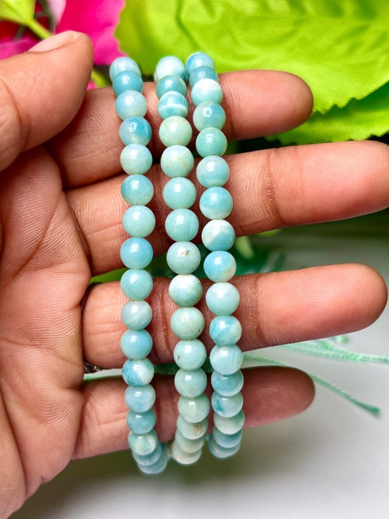 Amazonite Gemstone (108+1) Round Beads 6 MM ,8 MM Japamala ,Prayer Divine Yoga Meditation Mala, Rosary Mala, Healing Mala, Necklace - Image 4