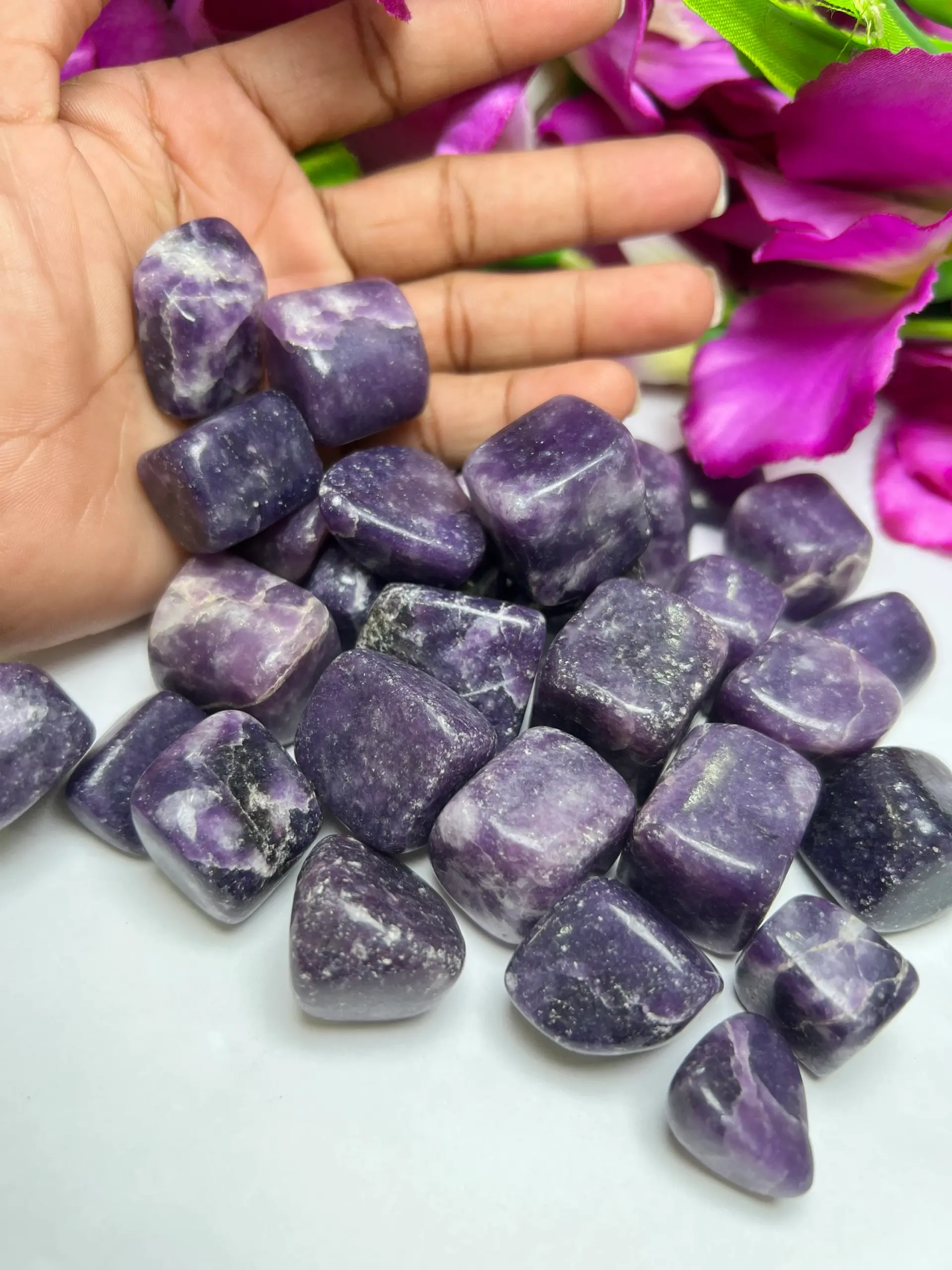 Lepidolite Tumbled Stones Healing Crystals in pack sizes of 1,3,5,and 10 Pieces Quality AAAAA +++++ - Image 2