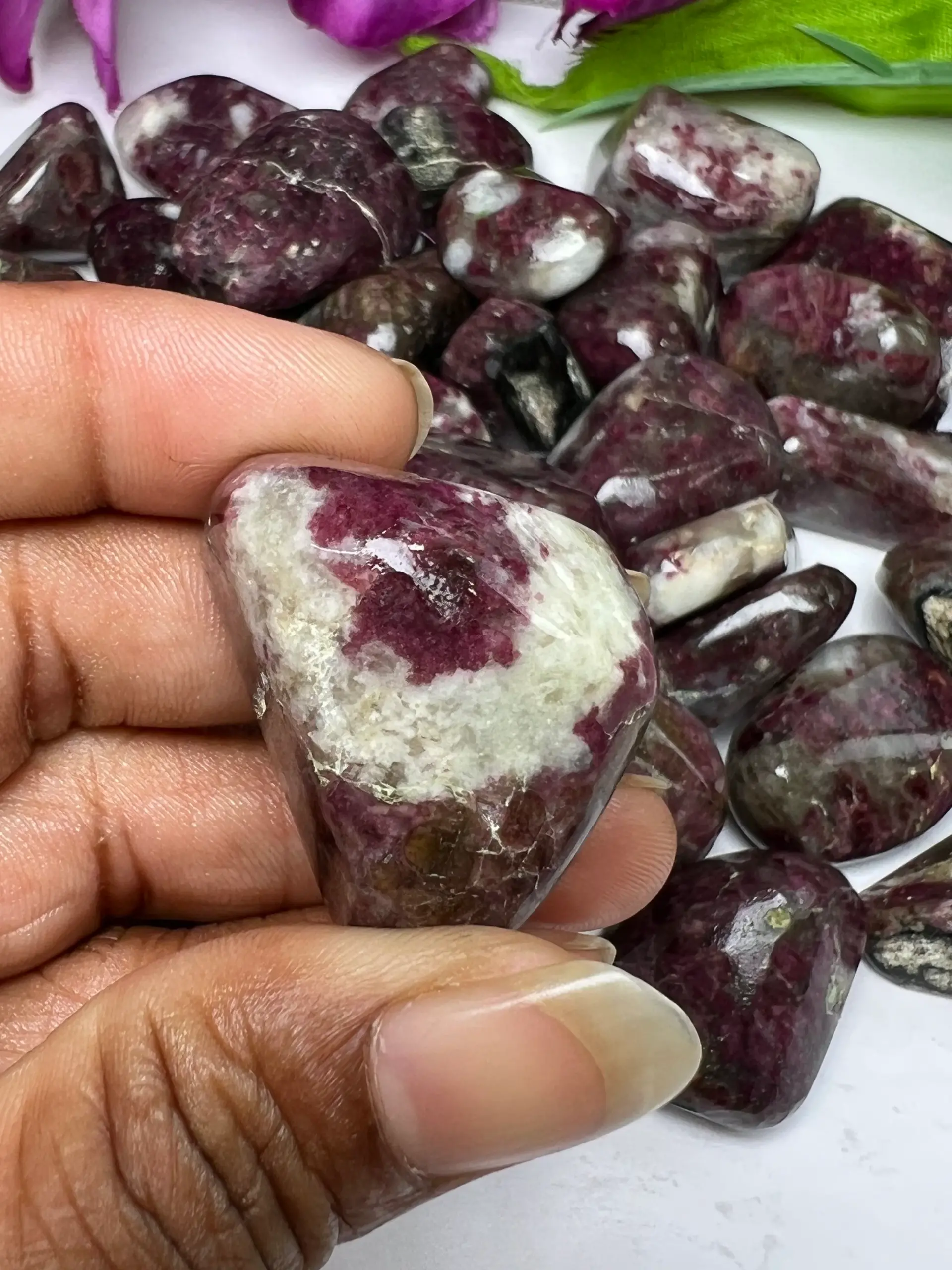 Rare Kakortokite Tumbled Stones Healing Crystals in pack sizes of 1,3,5,and 10 Pieces Quality AAAAA +++++ - Image 5