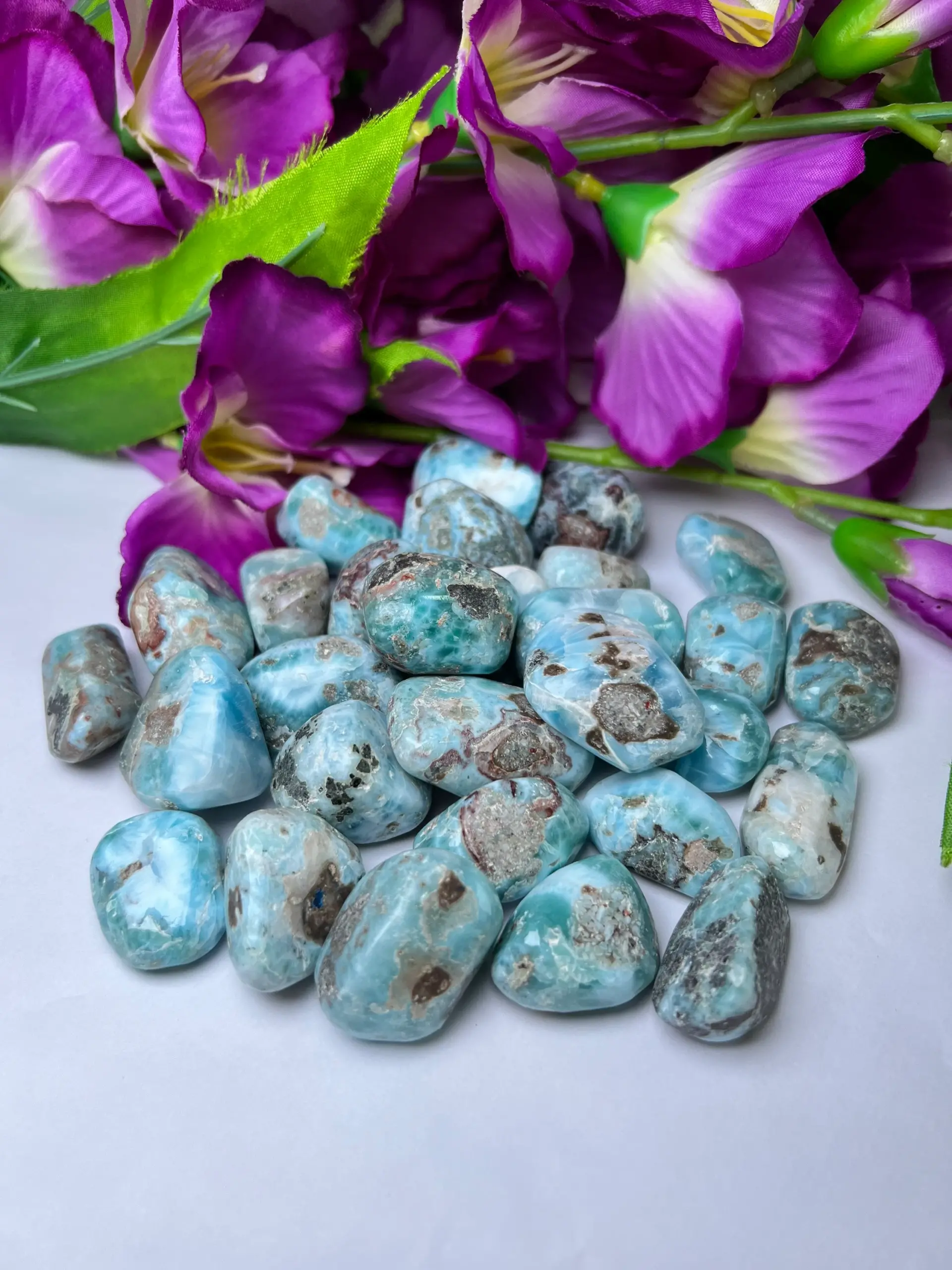 Larimar Tumbled Stones Healing Crystals in pack sizes of 1,2,3,4,5,6 and 10 Pieces Quality AAAAA +++++ - Image 6
