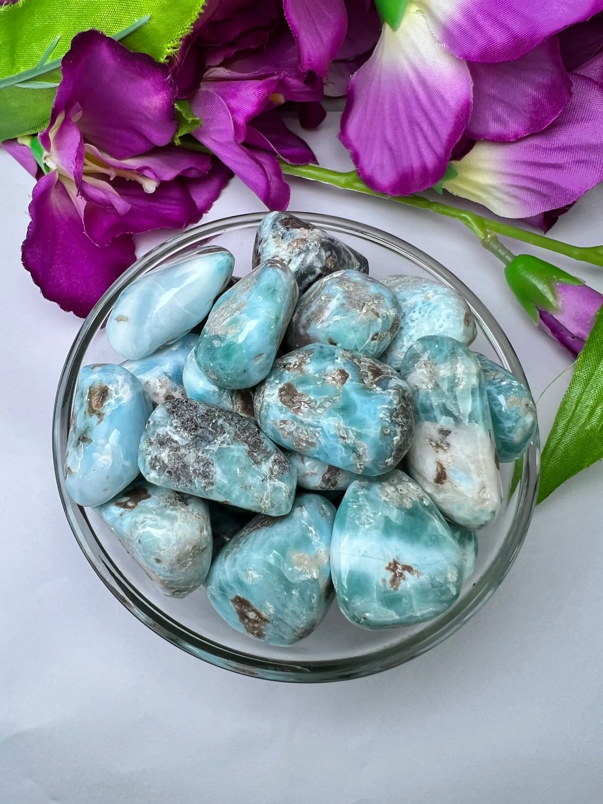 Larimar Tumbled Stones Healing Crystals in pack sizes of 1,2,3,4,5,6 and 10 Pieces Quality AAAAA +++++ - Image 7