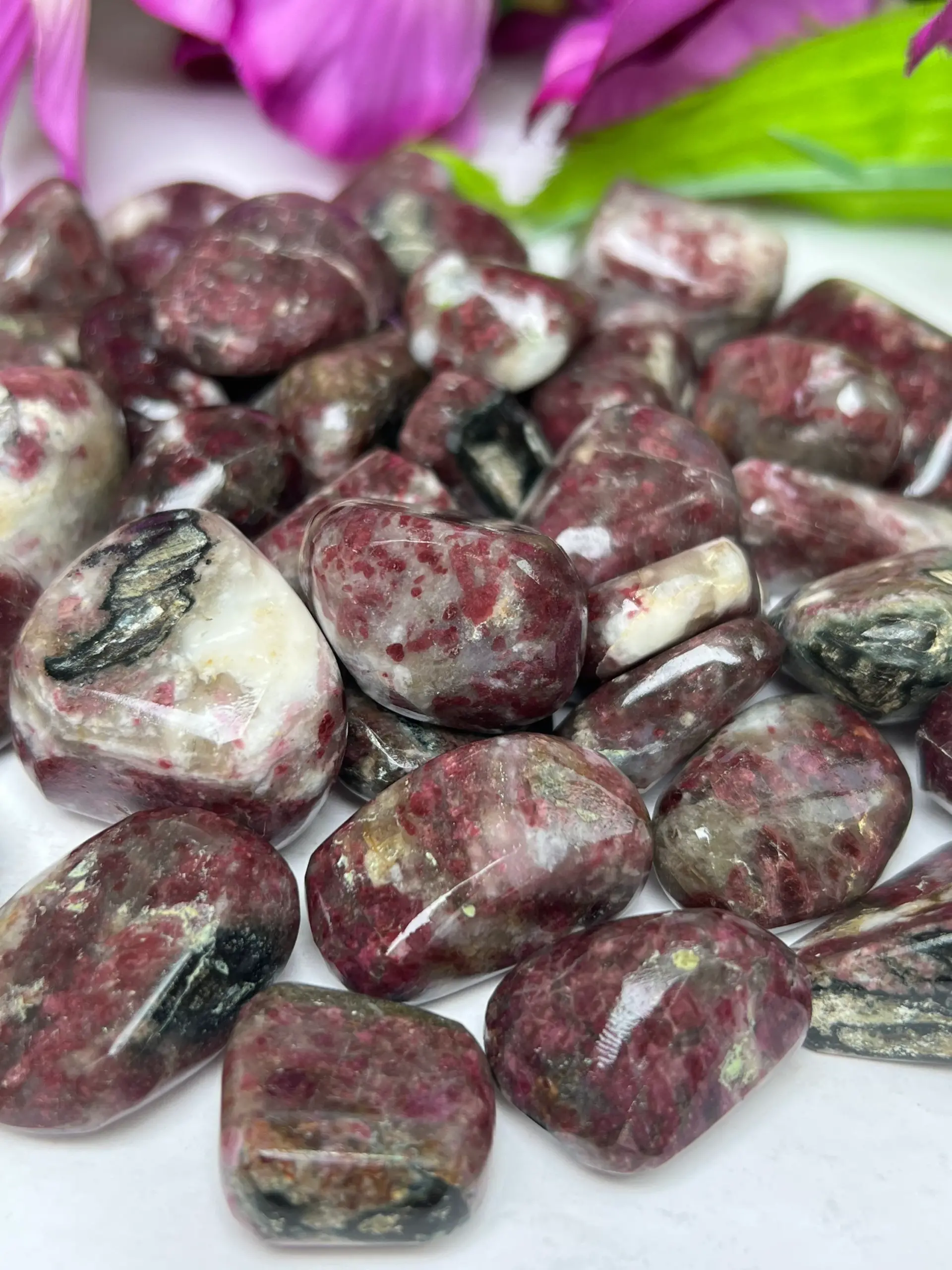 Rare Kakortokite Tumbled Stones Healing Crystals in pack sizes of 1,3,5,and 10 Pieces Quality AAAAA +++++ - Image 7