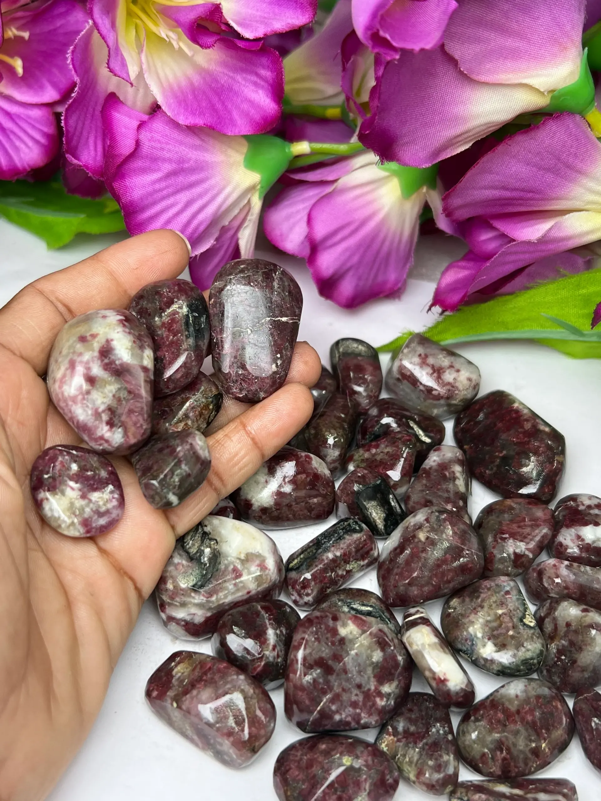 Rare Kakortokite Tumbled Stones Healing Crystals in pack sizes of 1,3,5,and 10 Pieces Quality AAAAA +++++ - Image 11